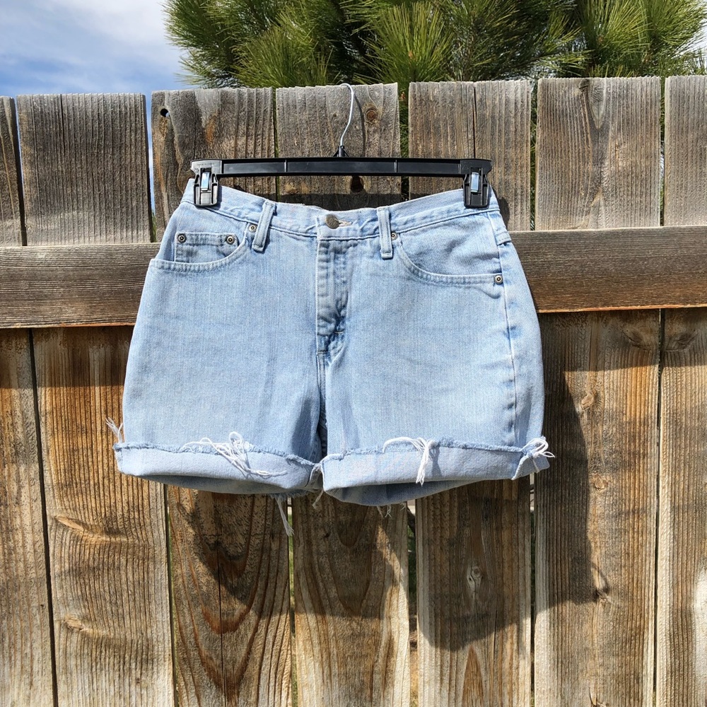 Vintage High Waisted Rider Cut Off Jean Shorts - Picture 2 of 8